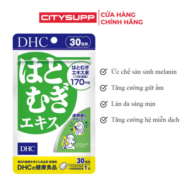 Viên uống Trắng da DHC Adlay Extract 30 Ngày (30 viên)