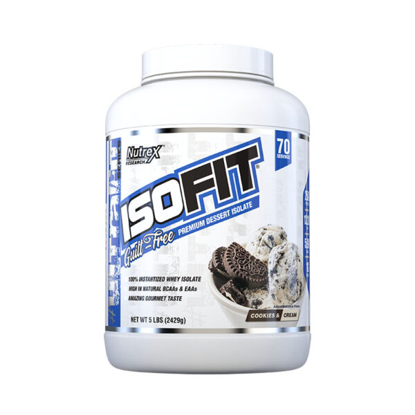 Nutrex ISOFIT 100% Whey Isolate Protein 2.3KG (70 Lần dùng)